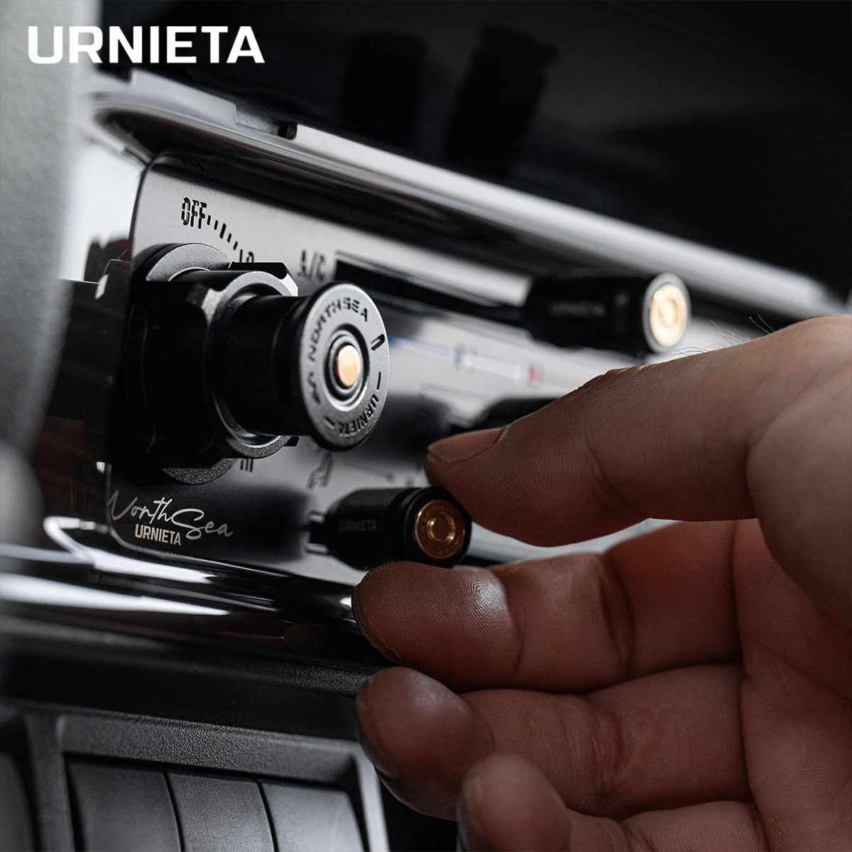URNIETA AC Control Panel Knob Trim Interior Upgrade Parts for Toyota LC7 Series