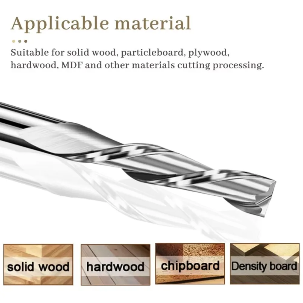 

2 Flute Wood End Mill Up Cut 1/8"(3.175mm) Shank Carbide Spiral Cutters 2.0-3.175mm HRC45 CNC Router Bit Multi-layer Board