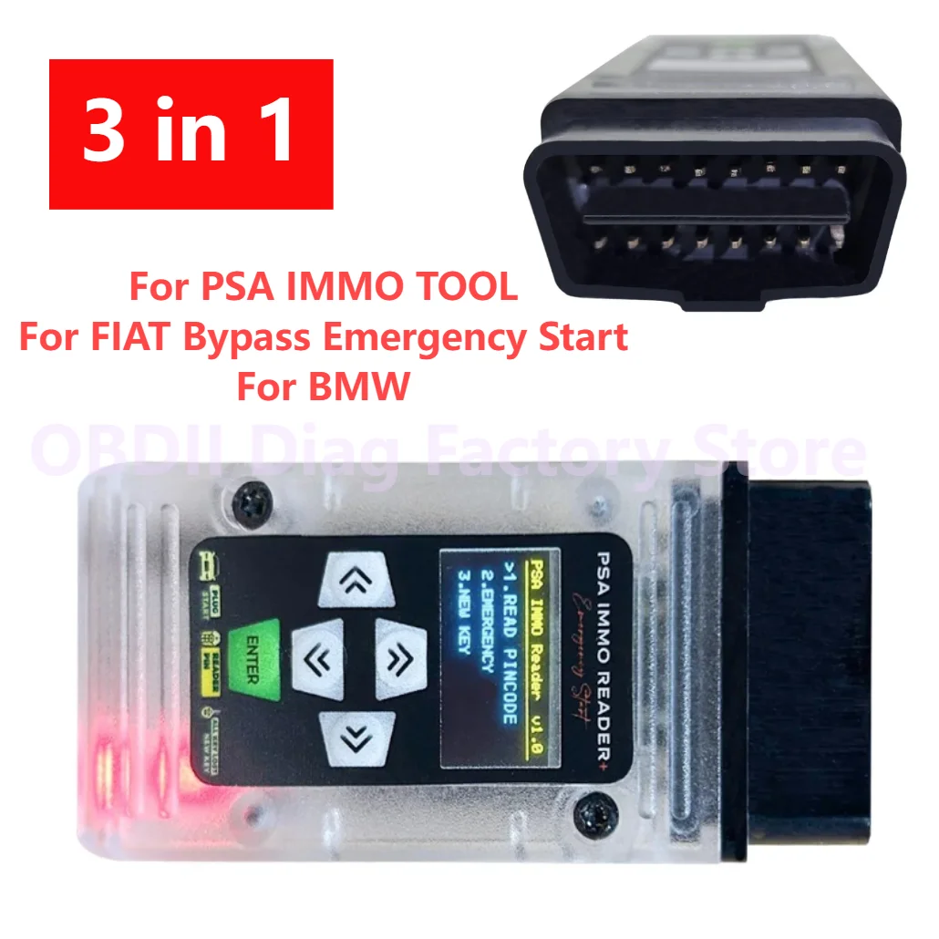 FOR PSA Immo Reader Emergency Start 3in1 FOR PSA for FIAT for BMW Plug and Play Update Version 1.1 for BMW Force Ignition Tool