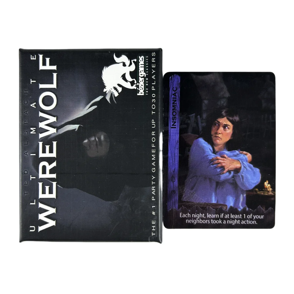 Juego de cartas de edición revisada de hombre lobo definitivo, 34 cartas, mantiene los juegos, juego de fiesta de hombre lobo fresco y atractivo