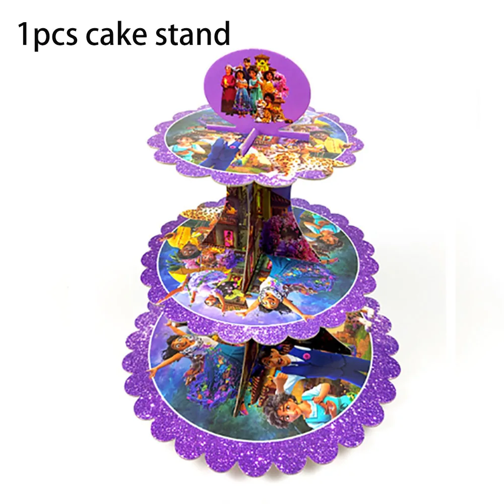 

Encanto Mirabel Birthday Party 3 Tiers DIY Paper Cupcake Stand Dessert Candy Storage Holder Rack Birthday Party Cake Display