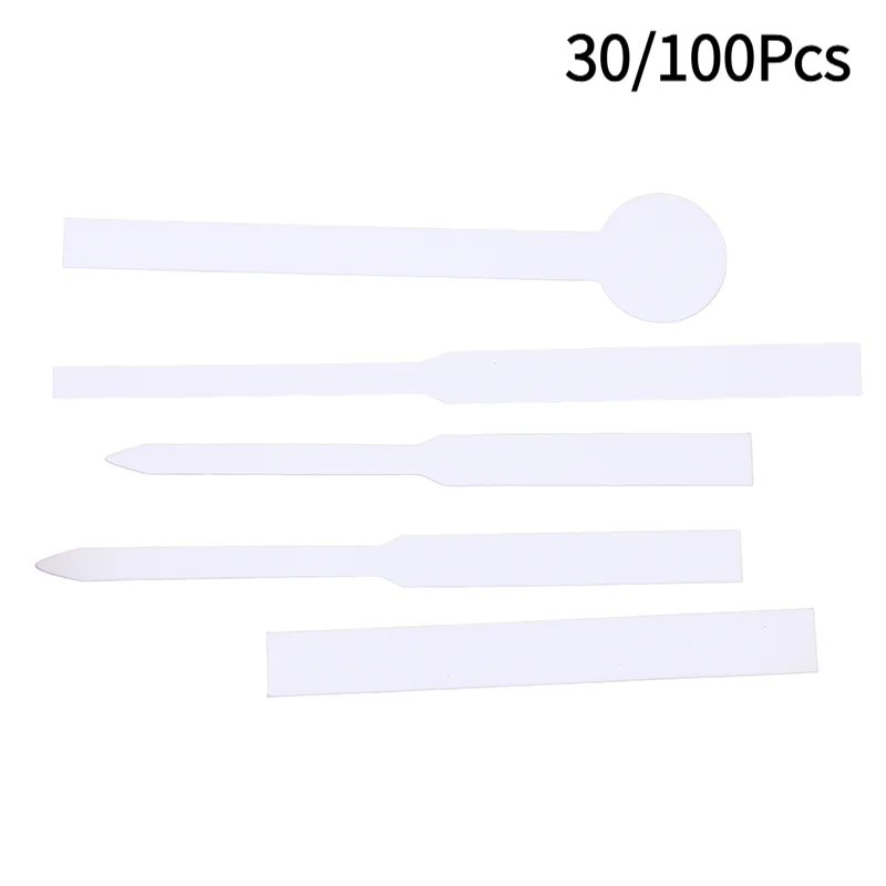 30/100Pcs Testing Aromatherapy Fragrance Perfume Essential Oils Test Tester Paper Strips Various Shape Cotton Absorbent Paper‘
