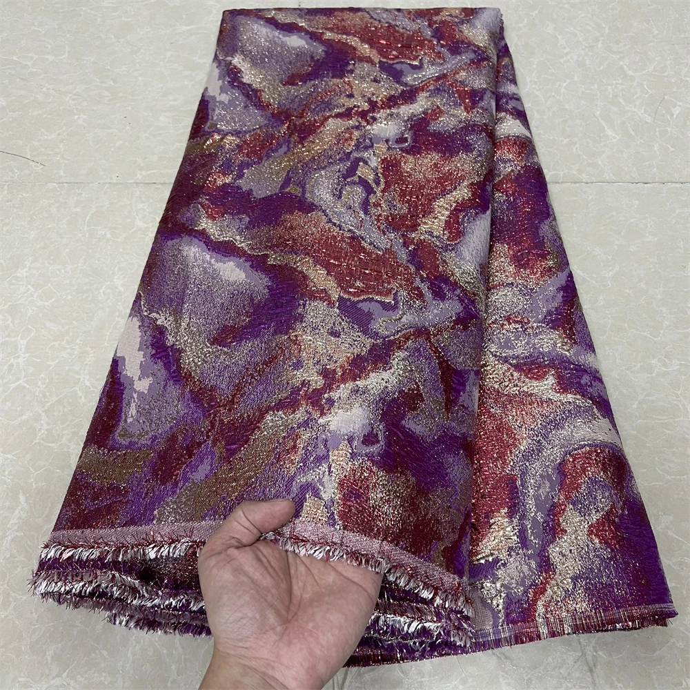 

Нигерийская африканская жаккардовая кружевная ткань для женщин, вышивка, вечерние платья, тюль, ткани по метрам, высокое качество, мода, 5 ярдов