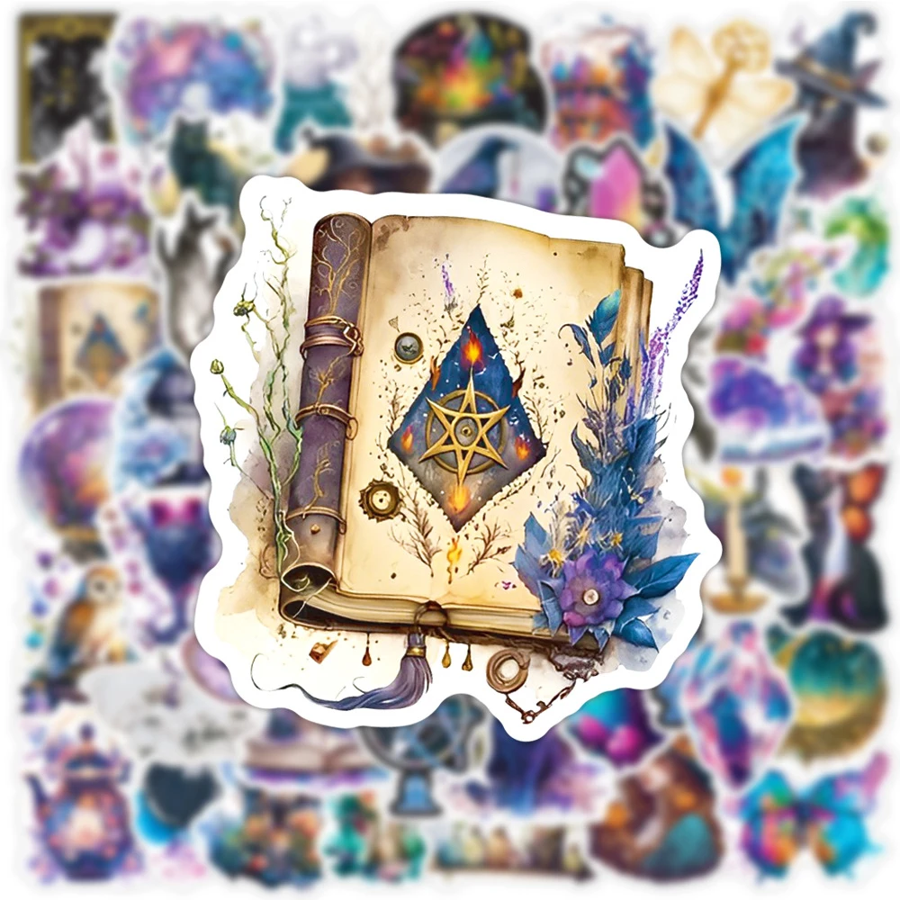 10/30/50 Stück Gothic Magic Witch Cartoon Aufkleber Ästhetische Kunst DIY Skateboard Laptop Gepäck Auto Vintage Dekoration Aufkleber Packs