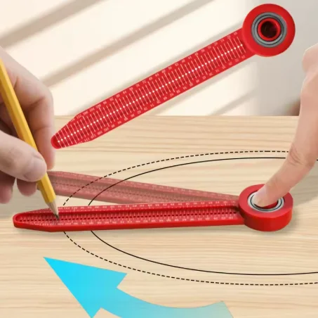 Precision Woodworking Scribe Gauge Circular Drawing Compass Carpentry Hole Ruler - Marking Measurement Tool for Woodworking