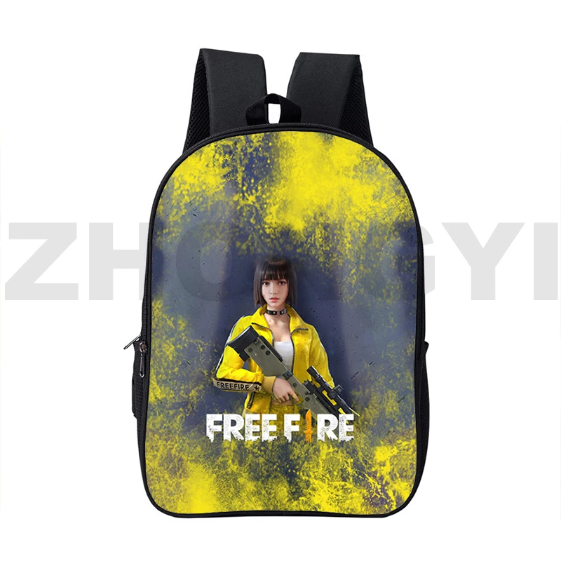 Free Fire Garena ransel 3D ransel mode kanvas lucu ransel wanita 16 inci serangan Permainan anak tas sekolah kualitas tinggi tas Travel