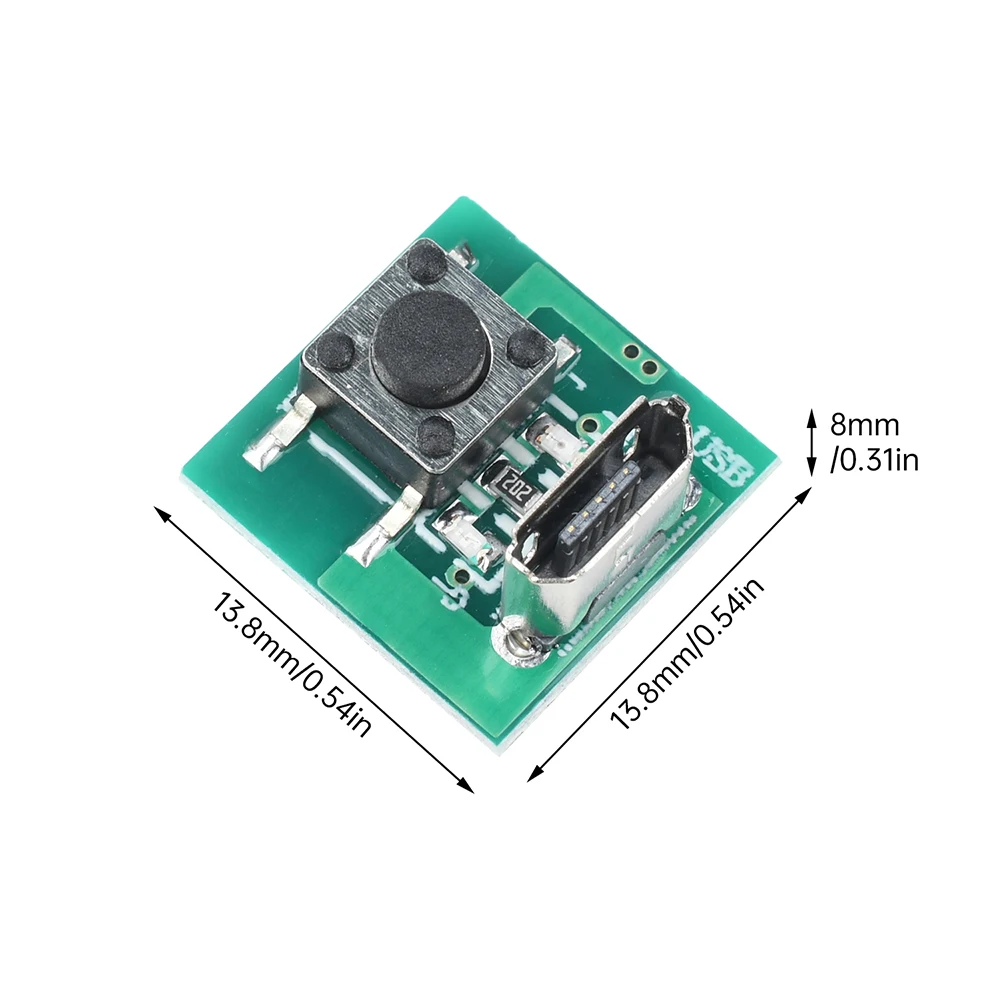 1-10 Uds DC 3,7-4,2 V accesorios de linterna de luz fuerte placa de circuito DIY puerto de carga Micro USB Interruptor táctil modo LED Dual