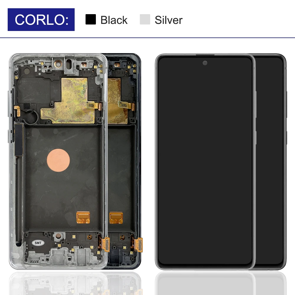 For AMOLED LCD with Frame Fingerprints For SAMSUNG Note 10 Lite LCD N770F SM-N770F/D Display Touch Screen Digitizer Assembly