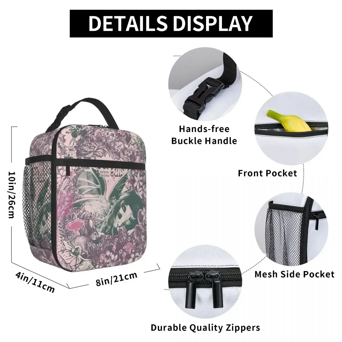 Melanie Martinez Portals Insulated Lunch Bags Storage Food Box Portable Cooler Thermal Lunch Boxes For Work