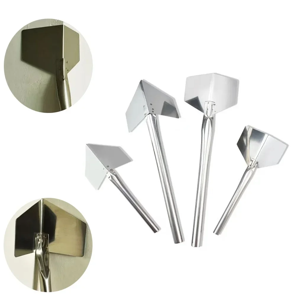 

1pc Outdoor Corner Trowel Stainless Steel Garden Metal Handle 90 Degree Drywall Outdoor Corner Trowel Internal/External Corner