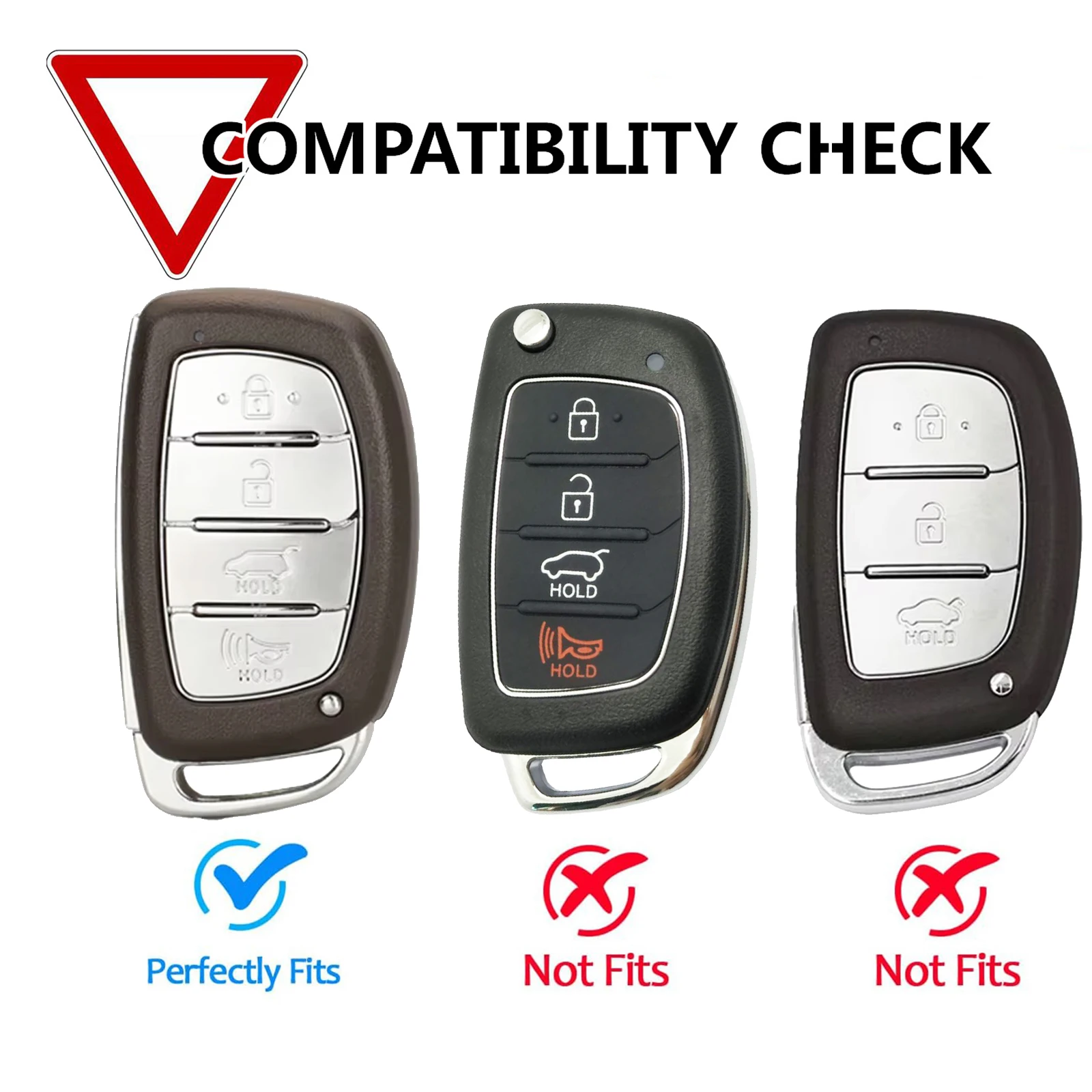For Hyundai Tucson Santa Fe Sonata Ix45 I40 2016 2015 2014 2013 2012 Silicone Remote Car Key Fob Ring Case Cover Holder 4 Button