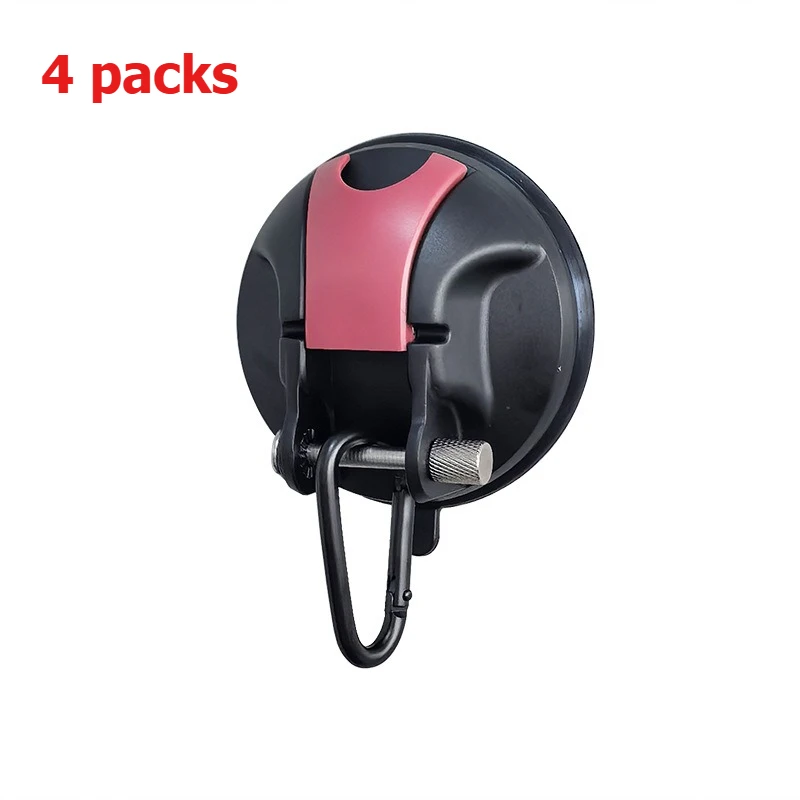 

4 Packs Heavy Duty Suction Cup Hooks For Camping, Car, RV, Window - Camping Suction Cup Hooks