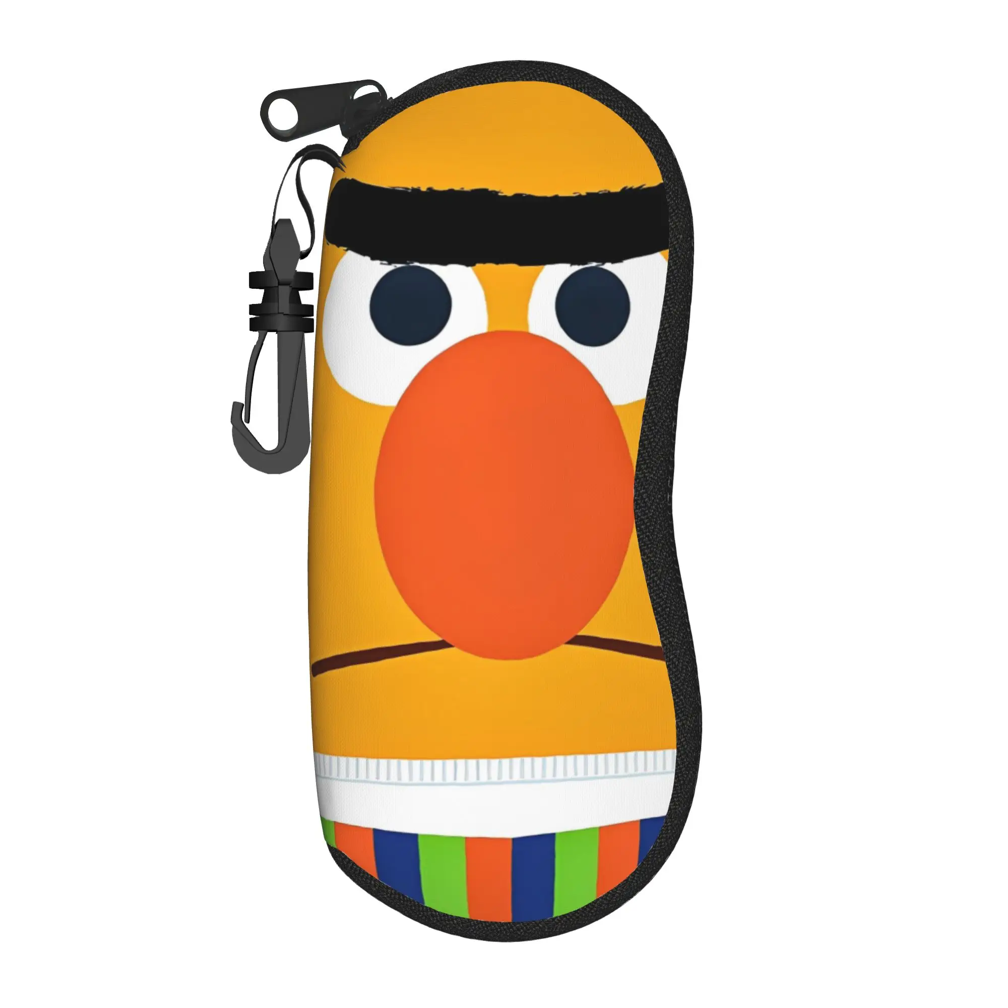 Sesamed Cartoon Glasses Case Men Women Convenient Zipper Cookie Monster Glasses Storage Box Small Glasses Box