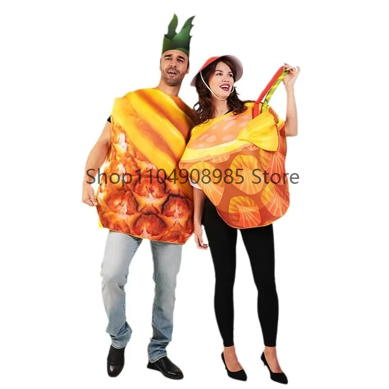 

Cosplay Pineapple Fruit Costume Party Clothes for Adult Halloween Funny COS Performance Costume 2025
