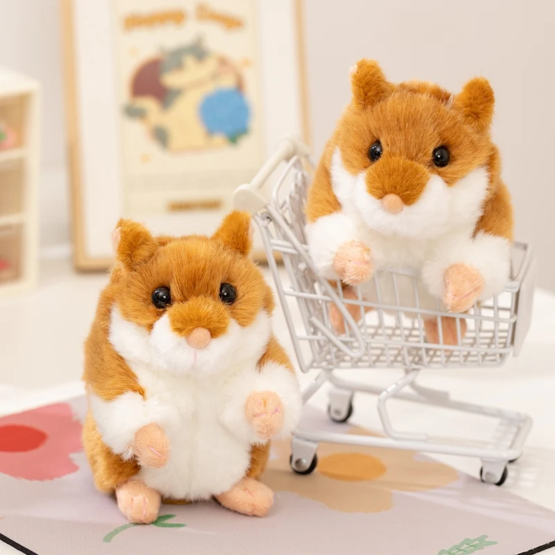 الجملة 13 سنتيمتر مقلد الدائمة الموقف الهامستر أفخم دمية لطيف صغير رقيق الحيوانات الأليفة الهامستر ألعاب من نسيج مخملي هدايا أعياد ميلاد للأطفال هدية عيد الميلاد