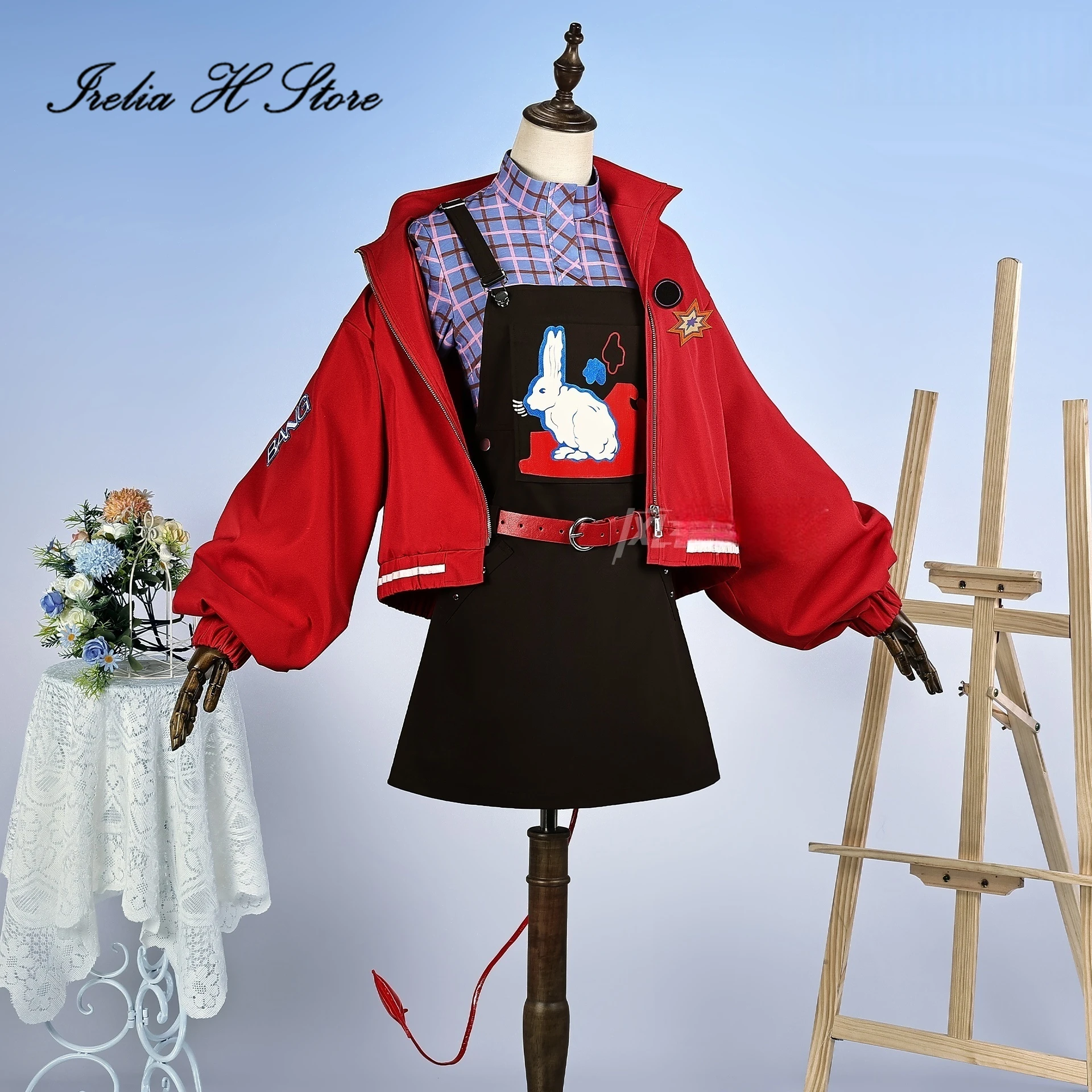 

Irelia H Store Arknights Wisadel Cosplay Costume Game Wisadel White Rabbi & Dress for women Halloween Costumes