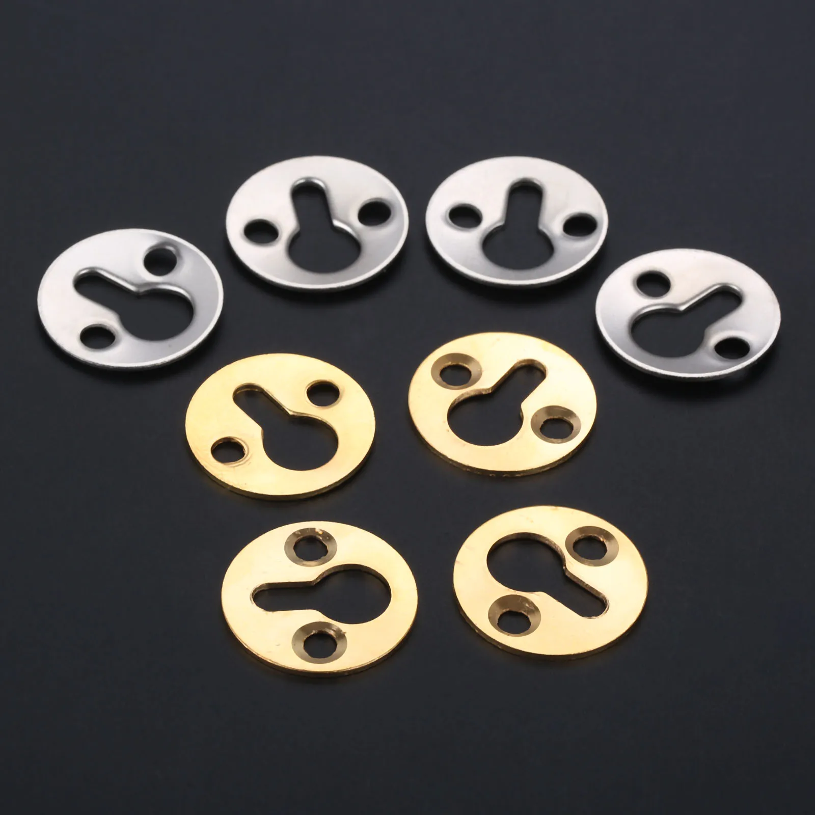 DRELD 20 Pcs 25mm Round Photo Frame Hooks Hanging Picture Oil Painting Mirror Iron W/Screws Hanger Wall Photo Holder Furnniture