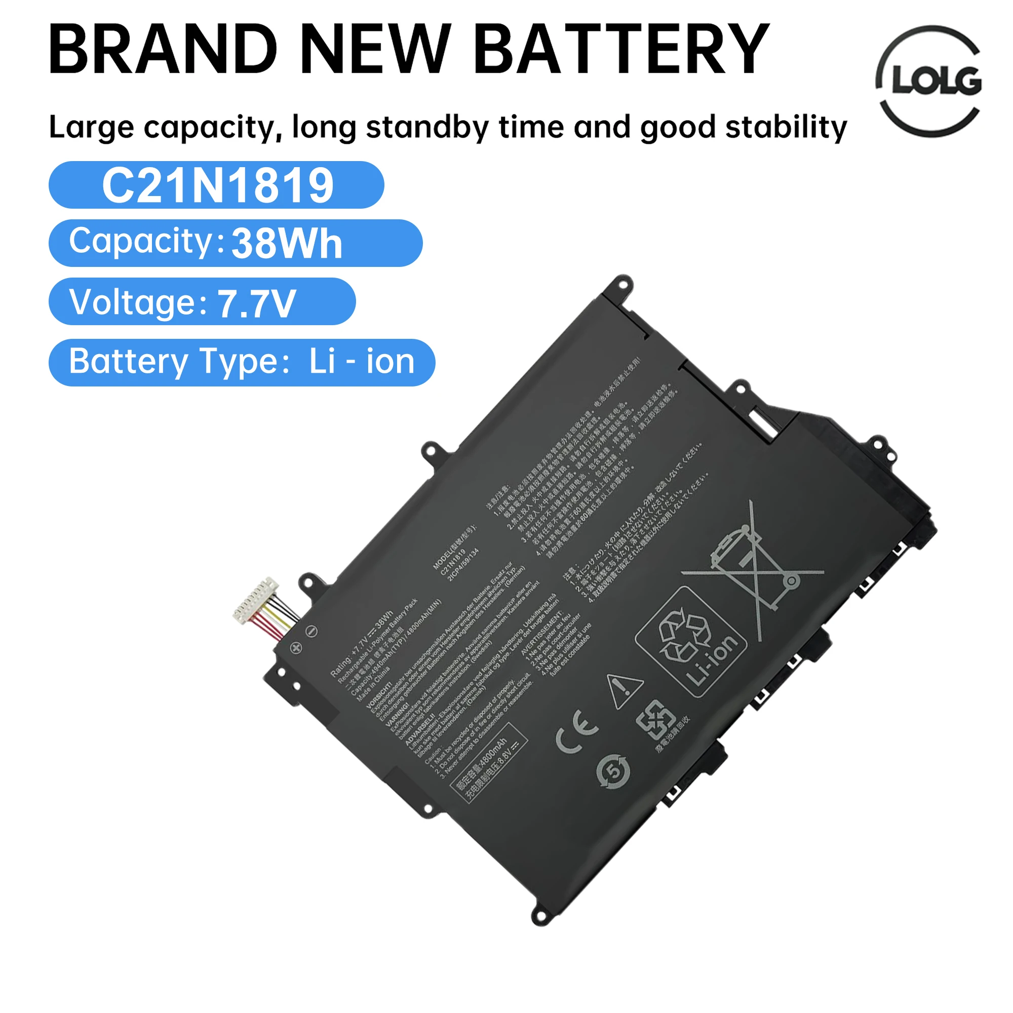 

c21n1819 C21N1819 Laptop Battery for ASUS VivoBook 14 X420U A420UA F420UA R459UA Y406F Y406U 7.7V 38Wh