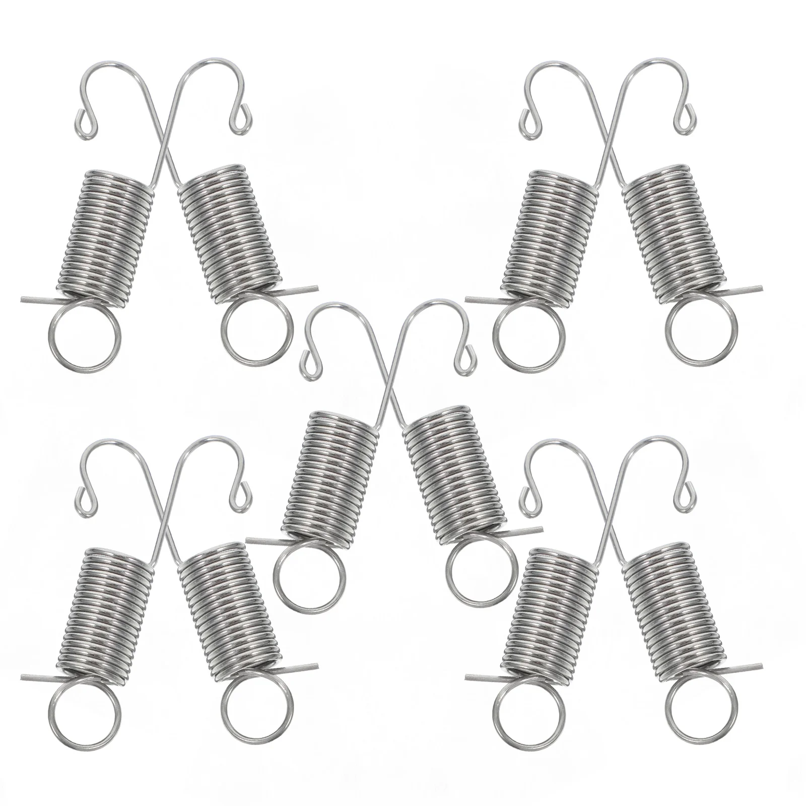 

10Pcs Galvanized Spring Hook Iron Frame Stainless Steel Extension Spring for Advertising Stands Door Frames Quick Setup Durable