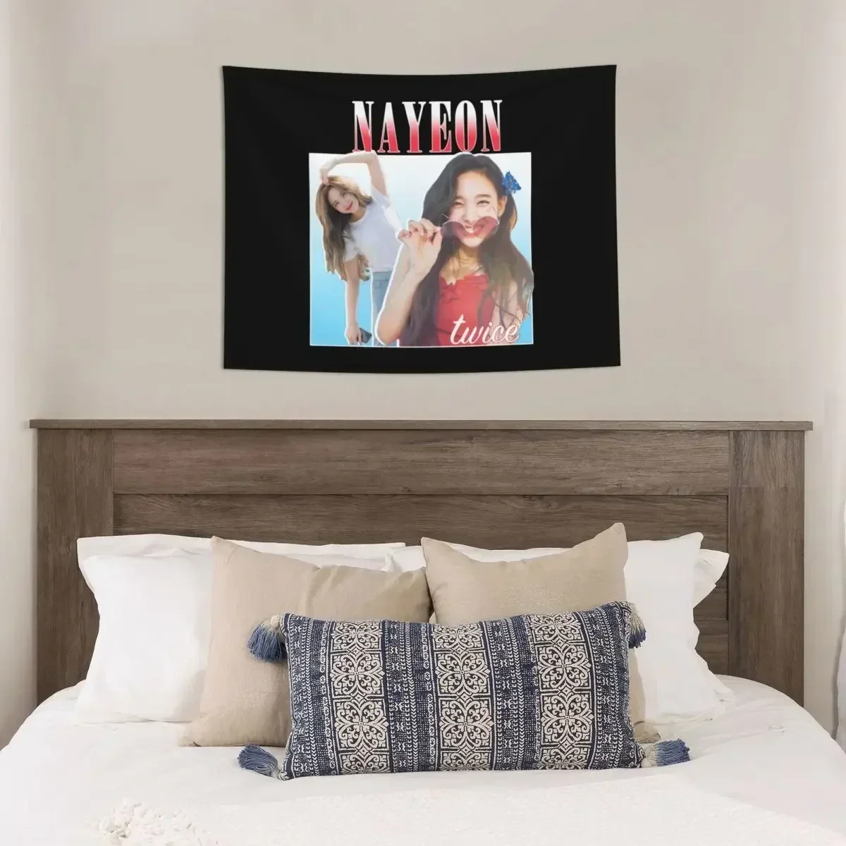 Twice Korean Tapestry Wall Hanging Print Fabric Tapestries Kpop Nayeon Art Decoration Dorm Decor Tapiz