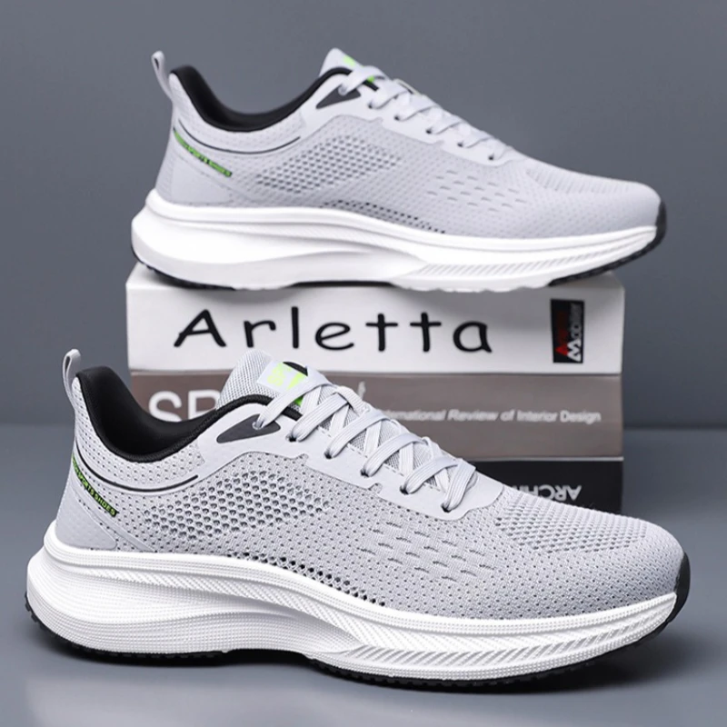 

Spring Summer New Shoes for Men Casual Shoes Breathable Thick-soled Sport Shoes Street Lace-up Chunky Sneaker