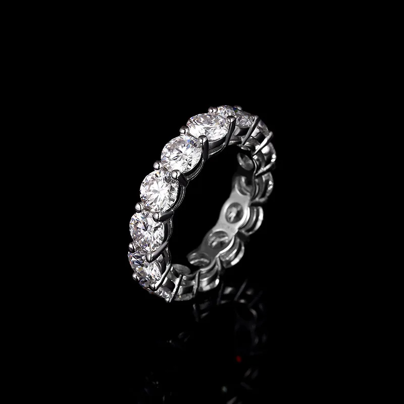 TBCYD 5mm D Color Moissanite Eternity Ring For Women S925 Sterling Silver  Diamond Wedding Band Engagament anillos Hand Jewerly