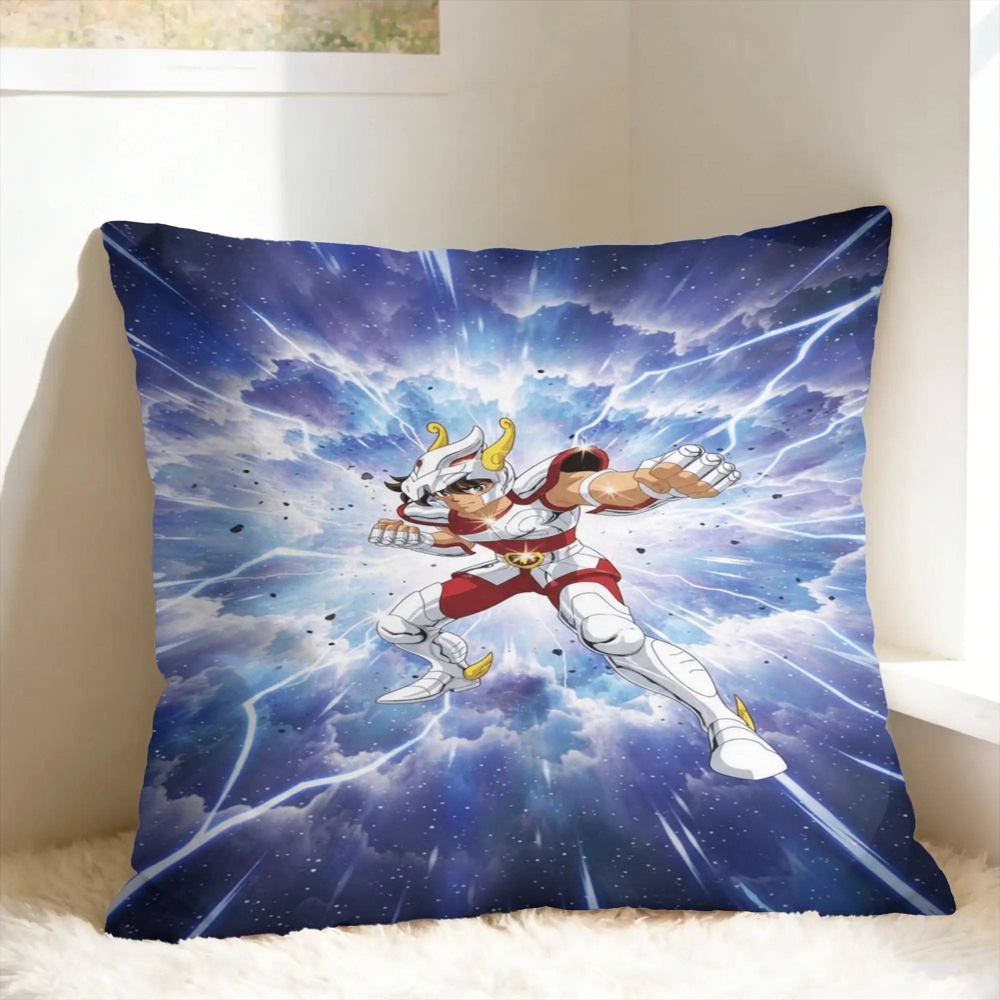 The Knights Pillow Case Saint Seiya Comfy Pillow Cover For Chair Sofa Home Decor Fashion Pillowcases