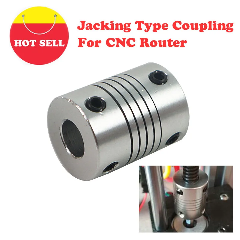 1 قطعة CNC موتور الفك رمح المقرنة 3-10 مللي متر اقتران مرن OD 19x25 مللي متر 3/4/5/6/6.35/7/8/10 مللي متر النقش بالليزر آلة وسم أجزاء #1