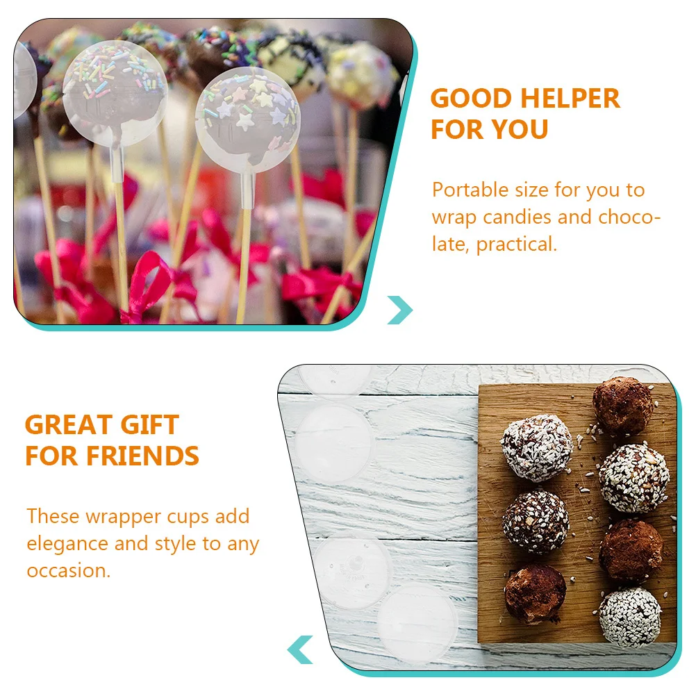 

20Pcs Chocolate Wrapper Cups Decorative Candy Holders for Party Wedding DIY Bouquet Supply Chocolate Ball Cup Candy Cup