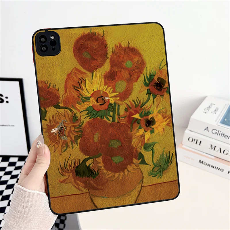 Sunflowers Art Aesthetic For iPad 7th 8th 9th Generation 10.2 Case for iPad 10th Air 4 5 10.9 inch Pro 11 12.9 Mini 6 Hard Cover