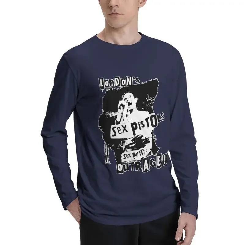 الجنس مسدسات Londons الغضب الأحمر سيد الحلقة طويلة الأكمام تي شيرت تي شيرت تي شيرت لينة القطن الهيب هوب الشارع الشهير