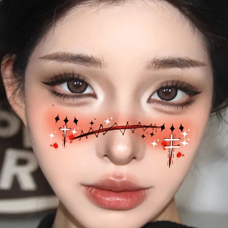

10pcs Halloween Vampire Bat Fake Freckles Temporary Tattoo Stickers For Child WomanHot Stamping Freckles Makeup Party Face Makeu