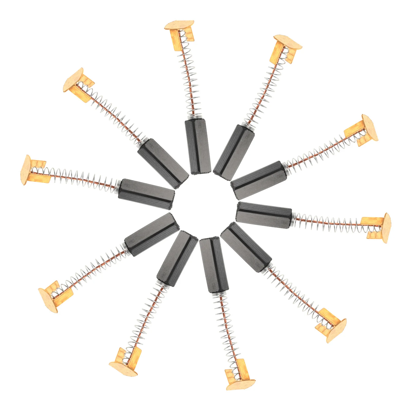 

10Pcs Electric Motor Carbon Brushes Replacement Parts for Rotary Tool High-Temperature Alloy Operation Carbon Motor Brushes