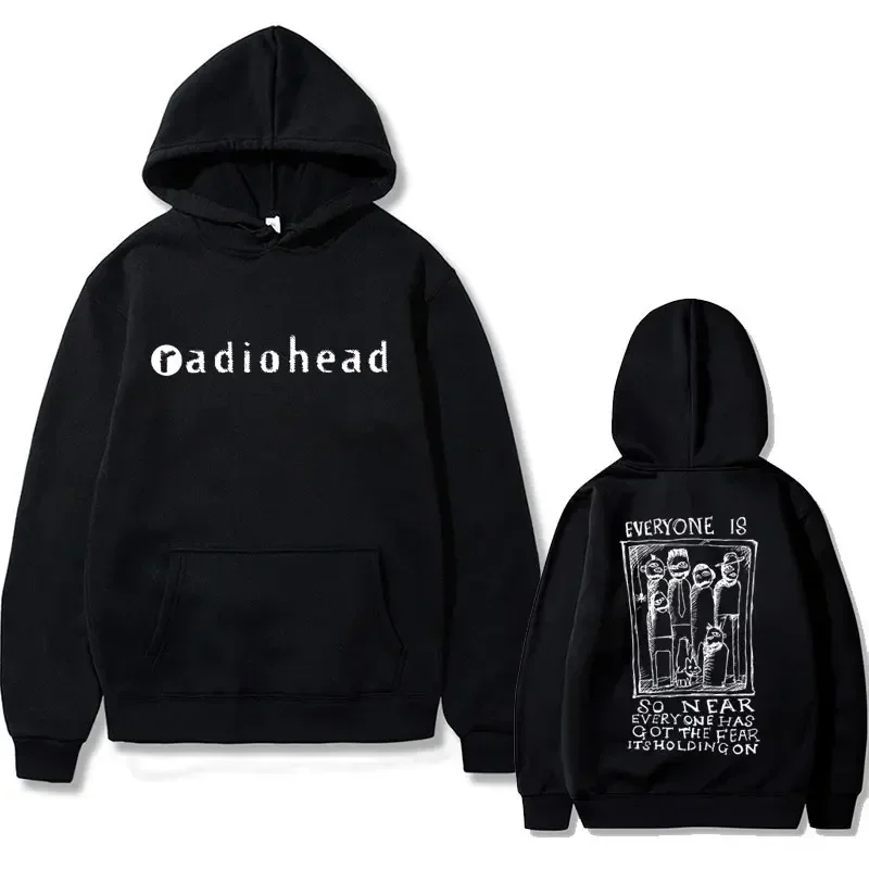 

Толстовка с графическим принтом британской рок-группы Radiohead, мужская и женская одежда, мужская модная винтажная толстовка с капюшоном, готическая толстовка в стиле Y2k, уличная одежда
