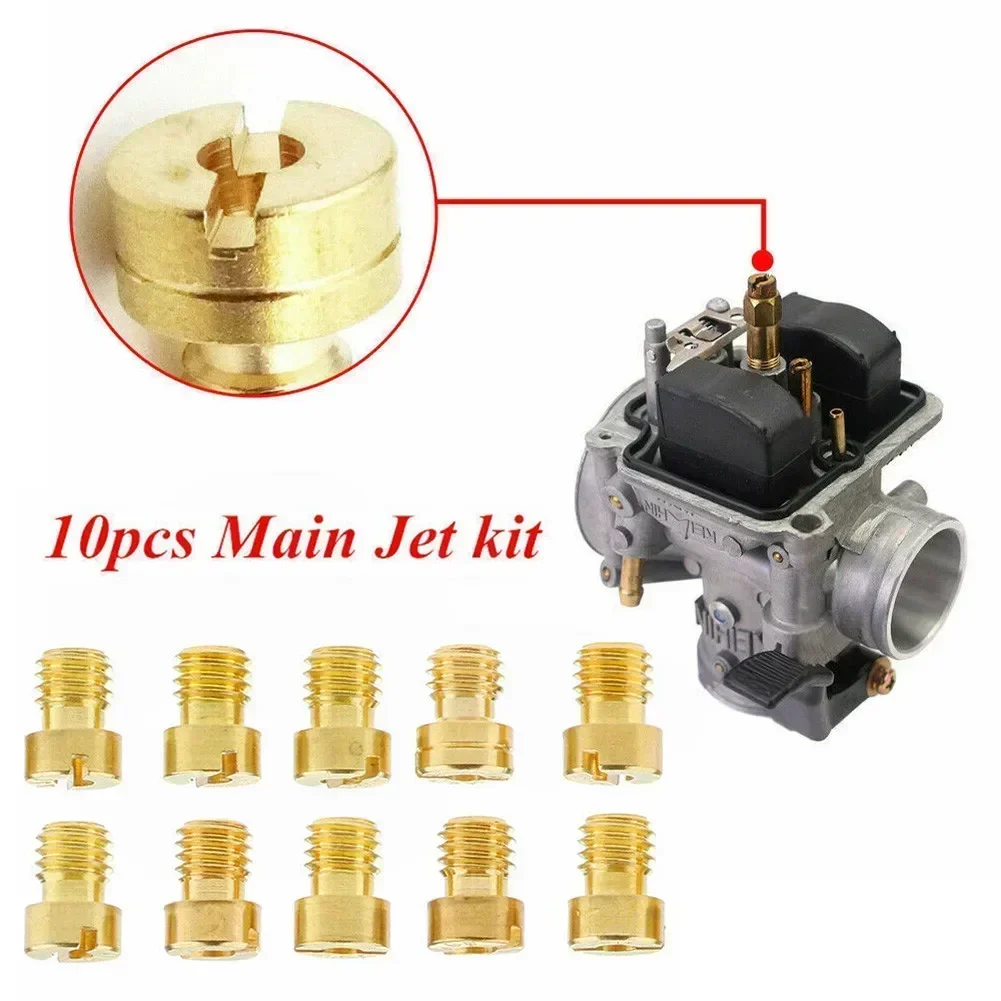 10PCS  Main Jet Carburetor Vice Nozzle For M5 19 & 21mm Dellorto Carburettors For Simson Spatz Schwalbe 5mm 60-105 NEW USEFUL