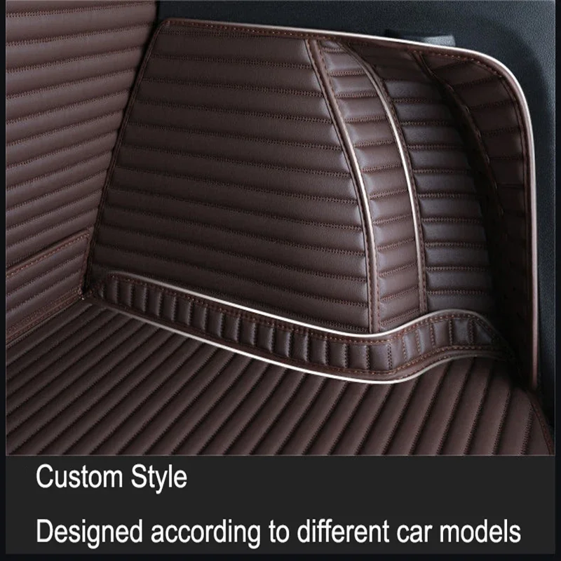 Striped Pu Leather Custom Full Coverage Car Trunk Mat for BMW 5 Series E60 F10 F11 F07 GT G30 Accessories Interior Details