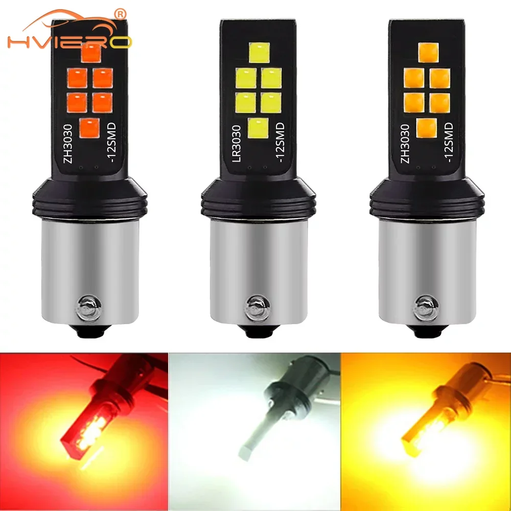 

1x 1156/1157/7440 P21W 3030 12SMD Brake Reverse Strobe Light Car Styling Auto Accessories Turn Signal Bulbs License Plate Lights