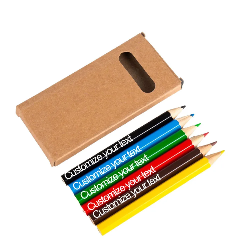 3 Boxes/7 Boxes/15 Boxes/25 Boxes of Mini Colored Pencils for Drawing Classes, Bulk Pack 3.46inch Back-To-School Supplies, Portable Short Chubby Pencils, Each Set Contains 6 Colors, Different Colored Pencils, Suitable for Christmas Gifts