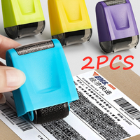 2Pcs Stamp Roller Anti-Theft Protection ID Seal Smear Privacy Confidential Data Guard Information Data Identity Address Blocker