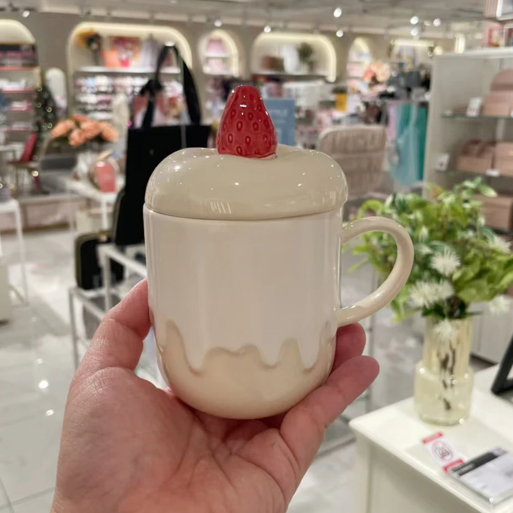 

Francfranc Cisas Stberry Cookie aped Mug Portable Cup Cerc Material with Lid from Mainland China