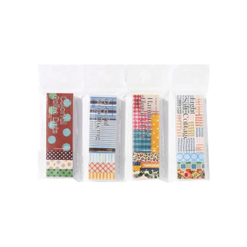 50 vellen vintage washi papier stickerboek, basis kleurenroosterpatroon, scrapbooking, junk journal, deco stickers