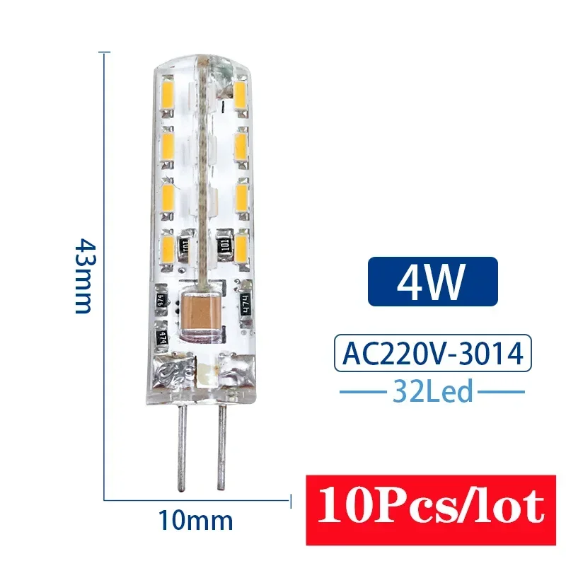 DEEMOPA 10 Teile/los G4 LED Lampe 2W 3W 4W 5W 7W 9W AC DC 12V 220V Mais Birne SMD2835 3014 360 Strahl Winkel Ersetzen Halogen Kronleuchter Lichter 4
