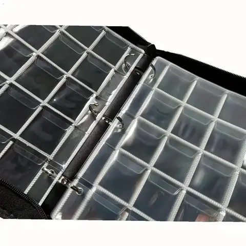 Myntsamlingsbok med 200 fickor, 10 sidor, myntsamlingsalbum i PU-läder, förvaringsväskor för myntsamling 8 best sales förvaring av omslagspapper - №8