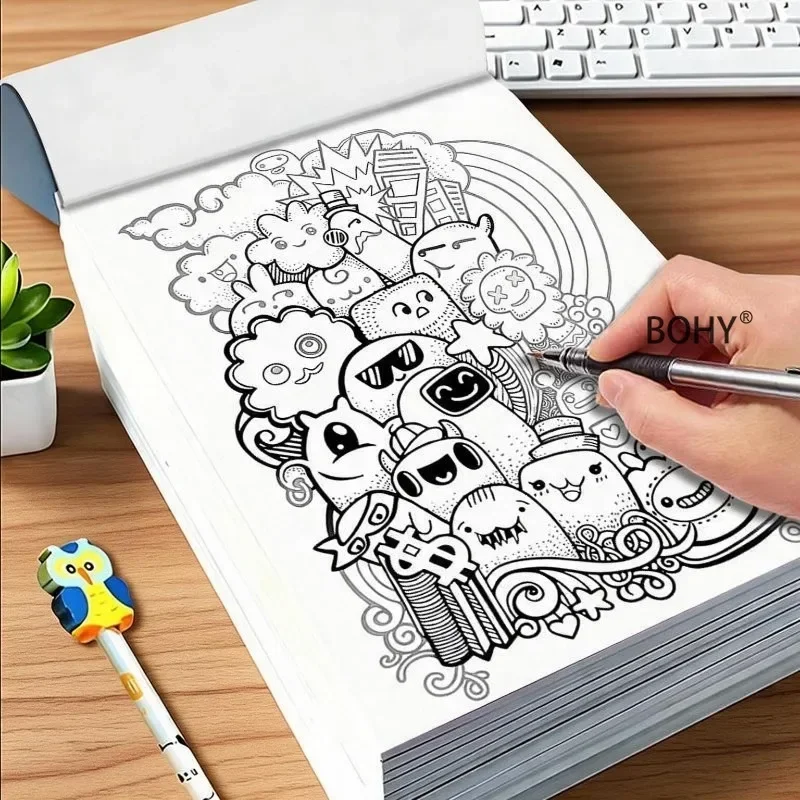 1 Complex Zen Themed Adult Meditation Graffiti Book 24 Pages Art Enthusiasts To Soothe Emotions and Cultivate Artistic Sentiment