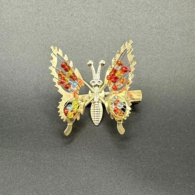 12 Stück 3D-Bewegliche Schmetterlings-Haarspangen Metall-Haarschmuck mit Beweglichen Flügeln Haarspangen für Frauen, Mädchen und Kinder – Detail 7