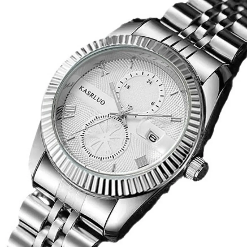 

Женские кварцевые часы со стальным ремнем, водонепроницаемый ремень, кварцевые часы из сплава с календарем