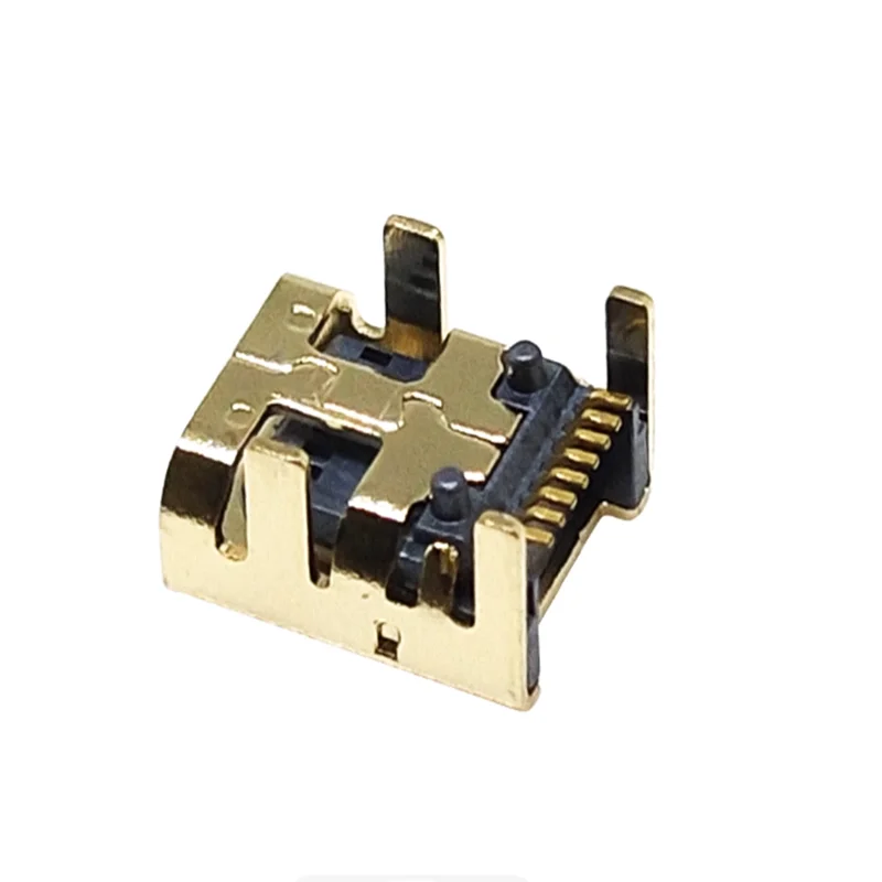 10 PCS All copper MINI USB patch mini 8P female socket T-shaped port four pin direct insertion gold plating