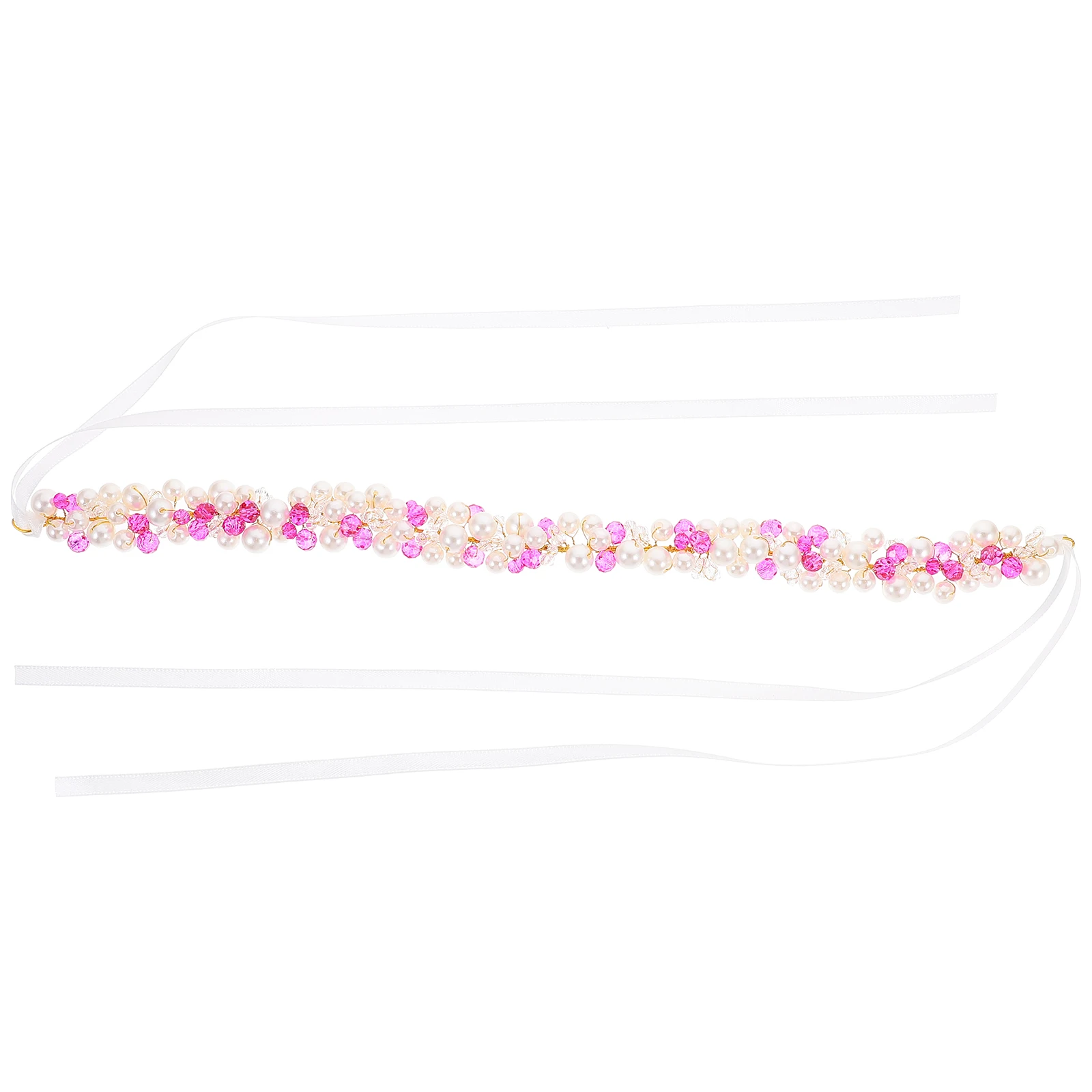 

Adjustable Women'S Rhinestone Pearl Headband Band Bridal Headdress Bride Hair Jewelry Wedding Prom Homecoming Formal Parties