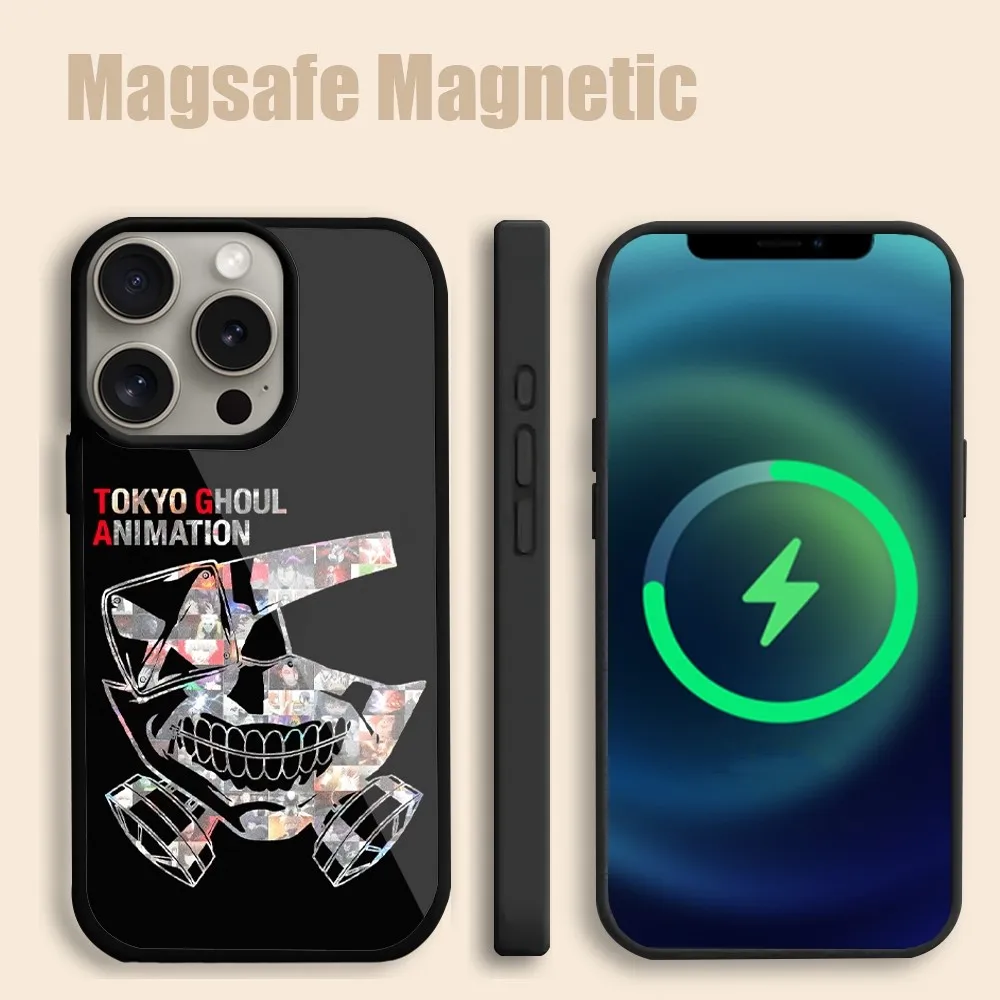 BiliBilil Anime Tokyo Ghoul  Phone Case For iPhone 15 14 13 12 11 Pro Max Plus Magsafe Magnetic Wireless Charging Cover