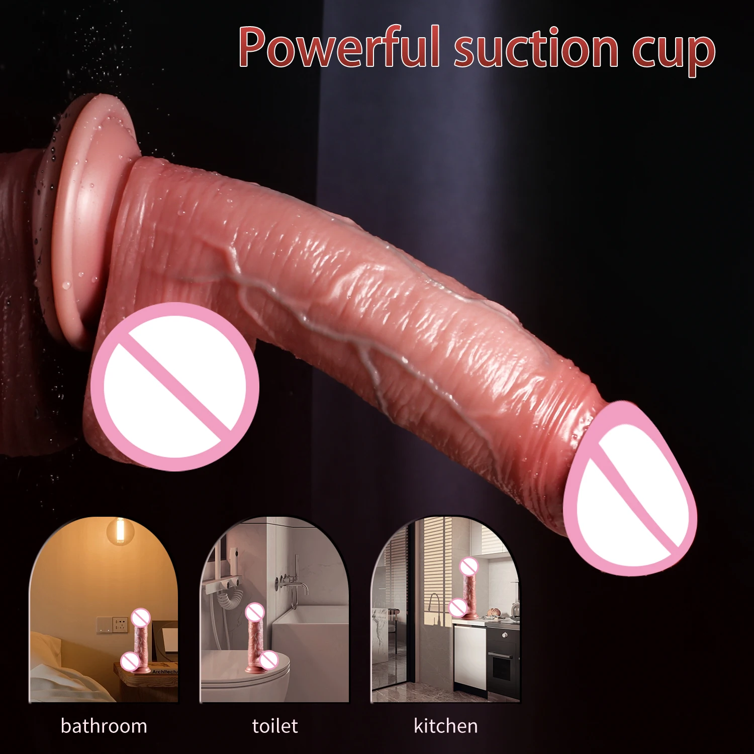 8 inch Dildo Realistic Feels Like Skin Dildos Soft Dildo with Suction Cup Anal Dildo Fake Penis for G Spot Sex Toys for Women